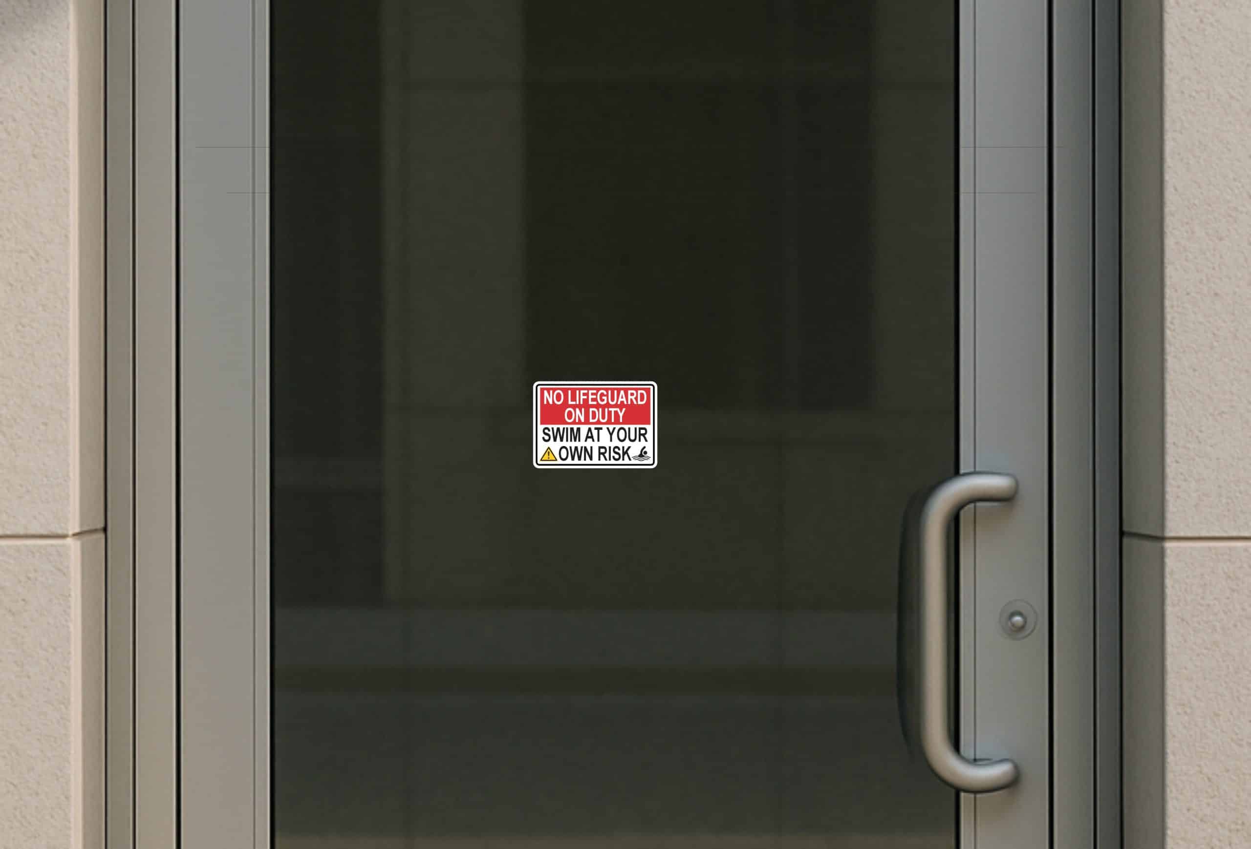 StickerTalk No Lifeguard on Duty Swim at Your Own Risk Vinyl Sticker, 5 inches by 3.5 inches - Image 5