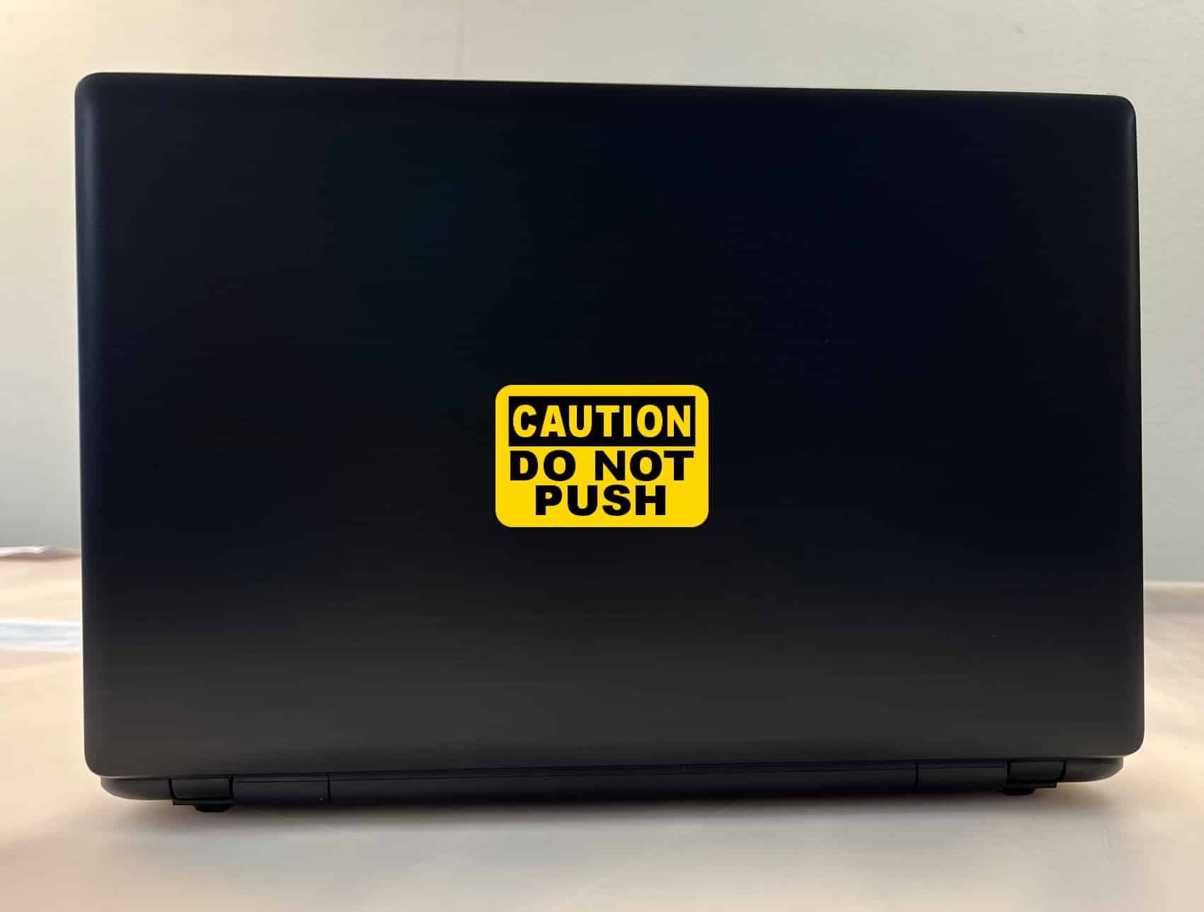StickerTalk Caution Do Not Push Vinyl Sticker Sheet, 3 inches by 2 inches
