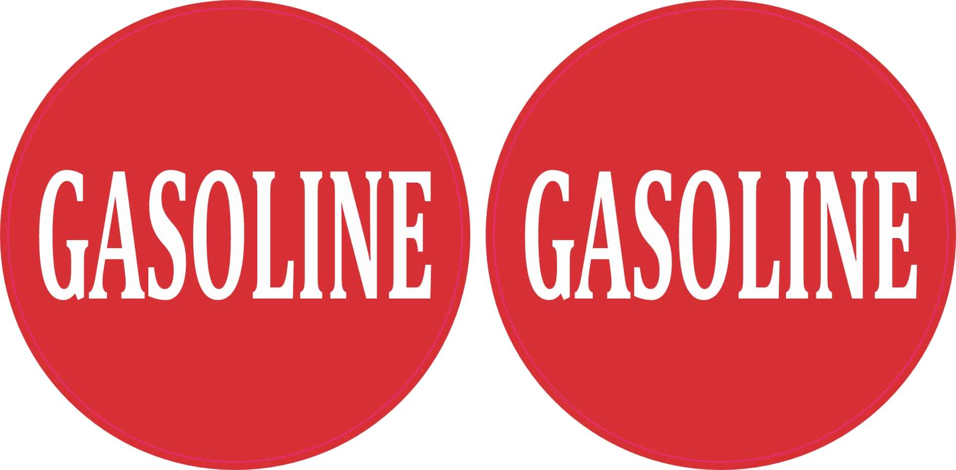 StickerTalk Gasoline Circle Vinyl Sticker Sheet, 3 inches by 3 inches