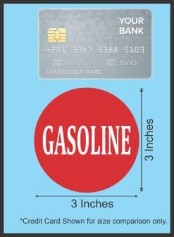 StickerTalk Gasoline Circle Vinyl Sticker Sheet, 3 inches by 3 inches