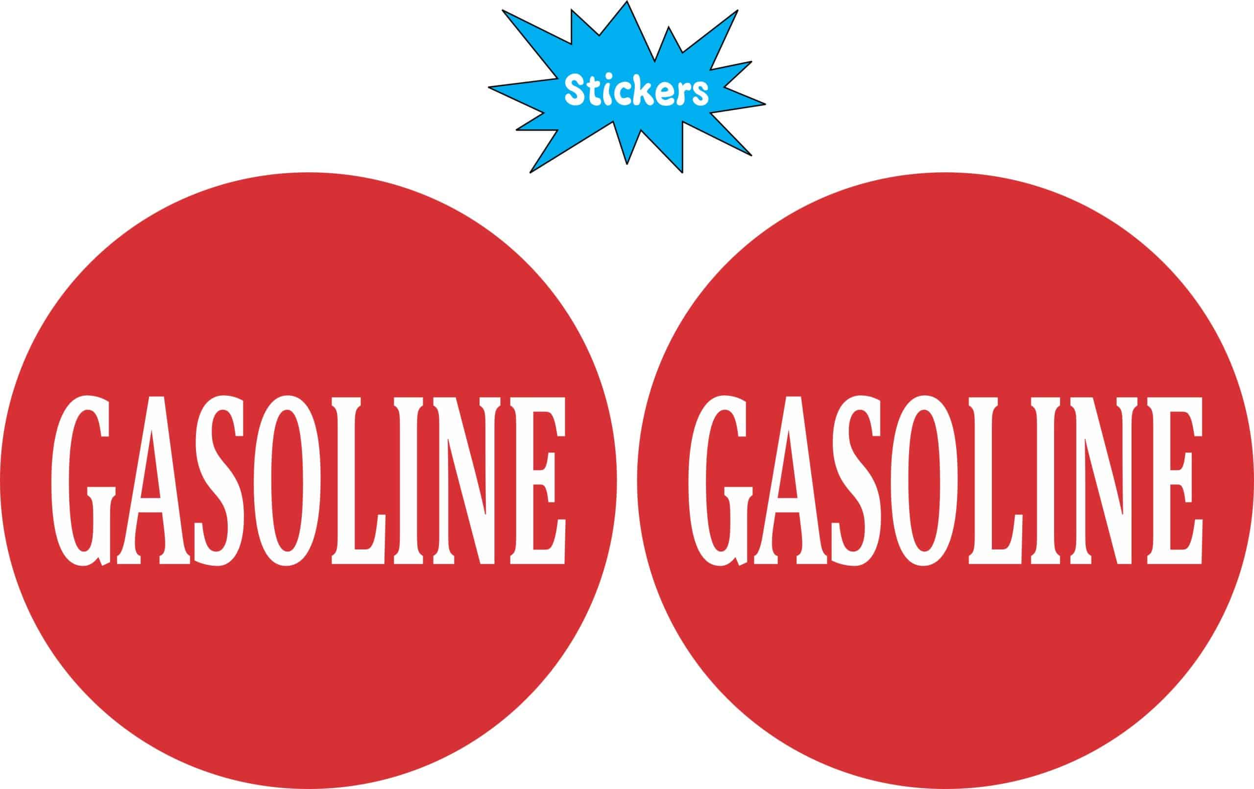 StickerTalk Gasoline Circle Vinyl Sticker Sheet, 3 inches by 3 inches
