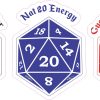StickerTalk Roleplaying D20 Vinyl Sticker Sheet, 2 inches by 2.5 inches