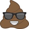 StickerTalk Cool Poop Vinyl Sticker, 4 inches by 4 inches