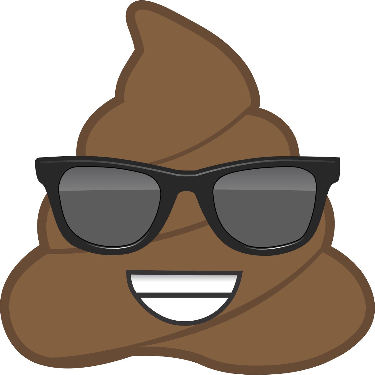 StickerTalk Cool Poop Vinyl Sticker, 4 inches by 4 inches