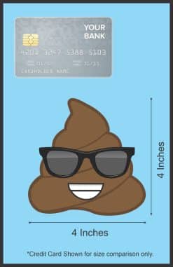 StickerTalk Cool Poop Vinyl Sticker, 4 inches by 4 inches