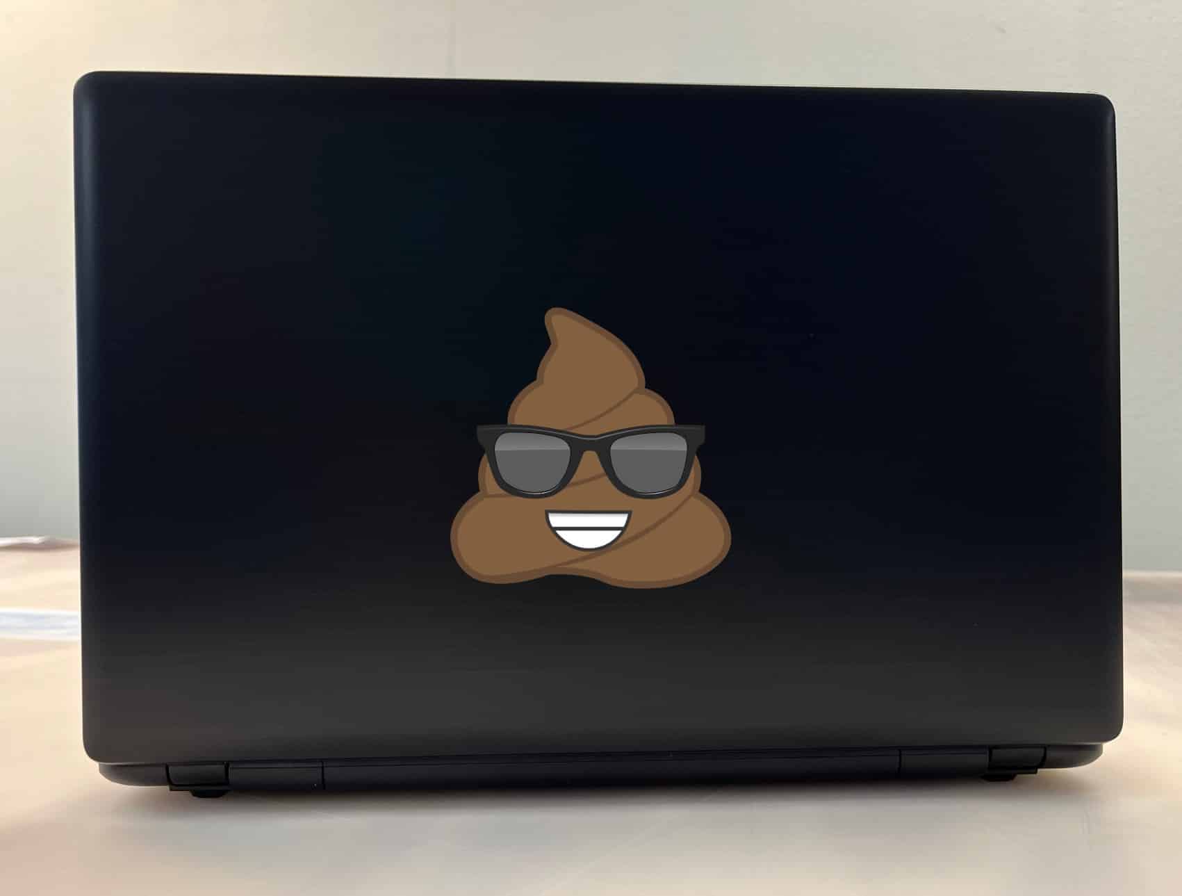 StickerTalk Cool Poop Vinyl Sticker, 4 inches by 4 inches