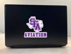 StickerTalk Officially Licensed SFASU Aviation Texas Vinyl Sticker, 5.5 inches by 5 inches