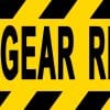StickerTalk Safety Gear Required Vinyl Sticker, 10 inches by 3 inches