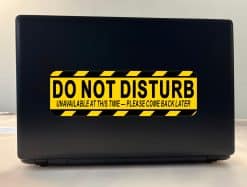 StickerTalk Do Not Disturb Unavailable At This Time Vinyl Sticker, 10 inches by 3 inches