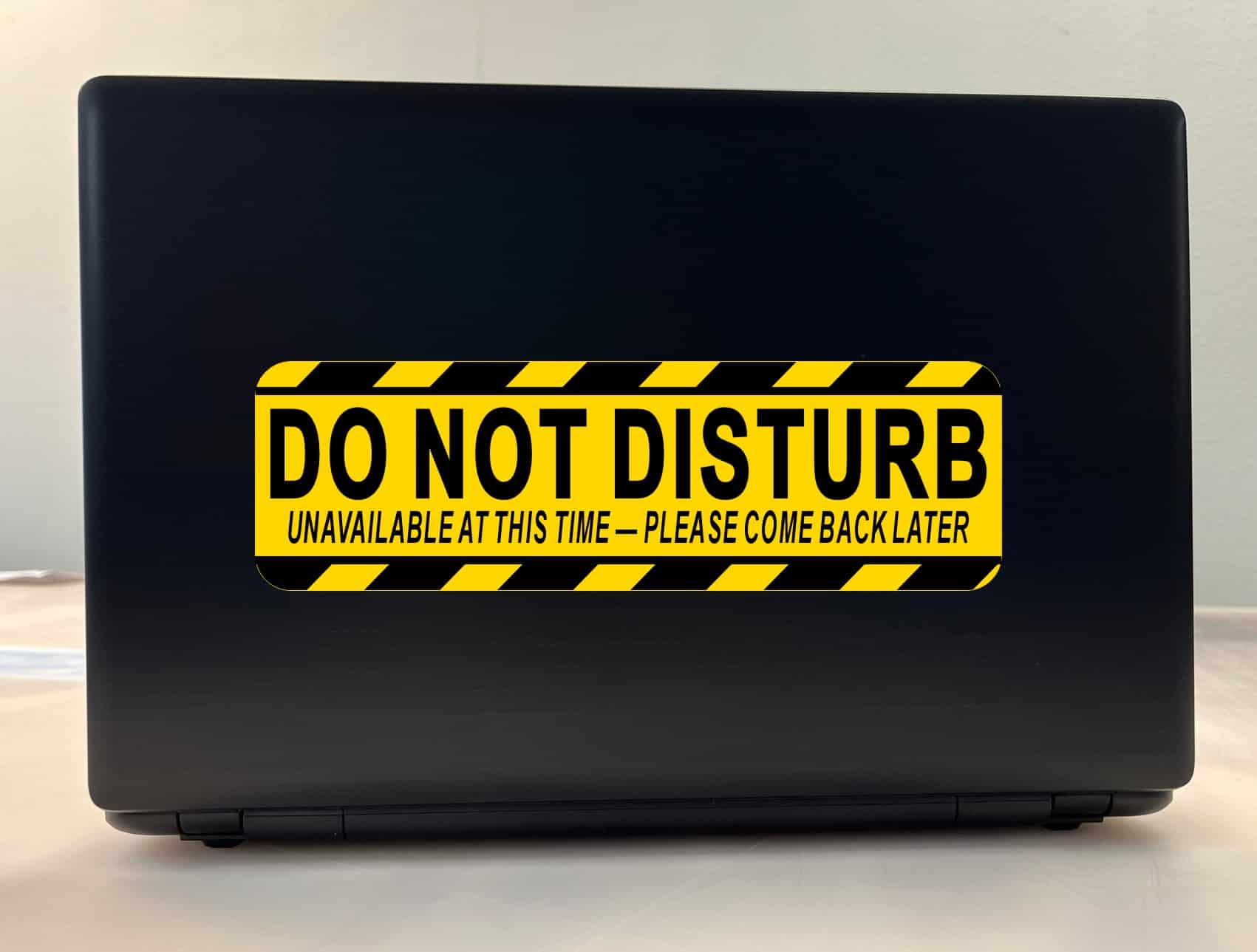 StickerTalk Do Not Disturb Unavailable At This Time Vinyl Sticker, 10 inches by 3 inches