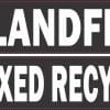 StickerTalk Landfill and Mixed Recycling Vinyl Stickers, 8 inches by 1.5 inches