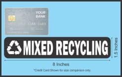 StickerTalk Landfill and Mixed Recycling Vinyl Stickers, 8 inches by 1.5 inches