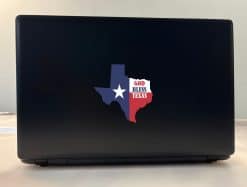 StickerTalk God Bless Texas Vinyl Sticker, 4 inches by 4 inches