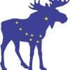 StickerTalk Alaskan Flag State Animal Moose Vinyl Sticker, 3.5 inches by 4 inches