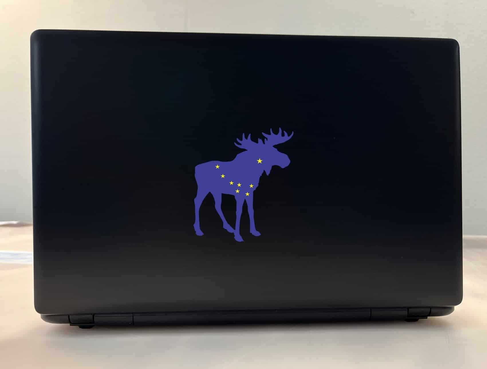 StickerTalk Alaskan Flag State Animal Moose Vinyl Sticker, 3.5 inches by 4 inches