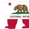 StickerTalk California Flag State Animal Bear Vinyl Sticker, 4 inches by 2.5 inches