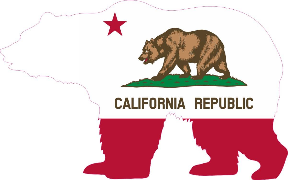 StickerTalk California Flag State Animal Bear Vinyl Sticker, 4 inches by 2.5 inches