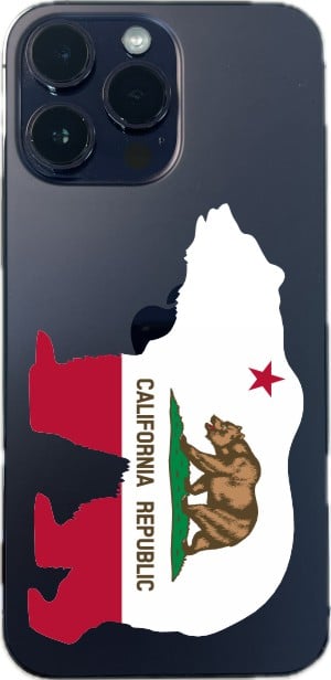 StickerTalk California Flag State Animal Bear Vinyl Sticker, 4 inches by 2.5 inches