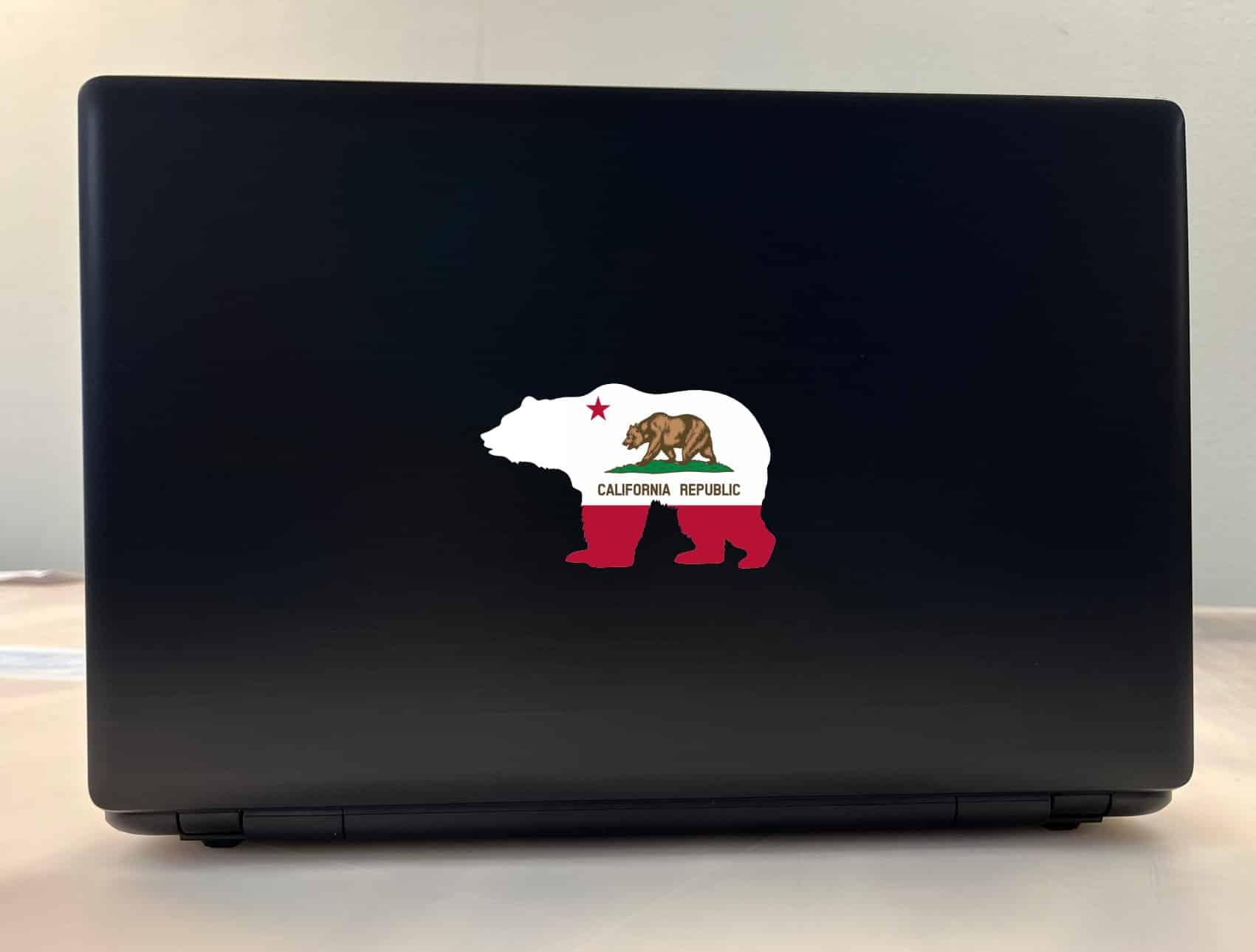 StickerTalk California Flag State Animal Bear Vinyl Sticker, 4 inches by 2.5 inches