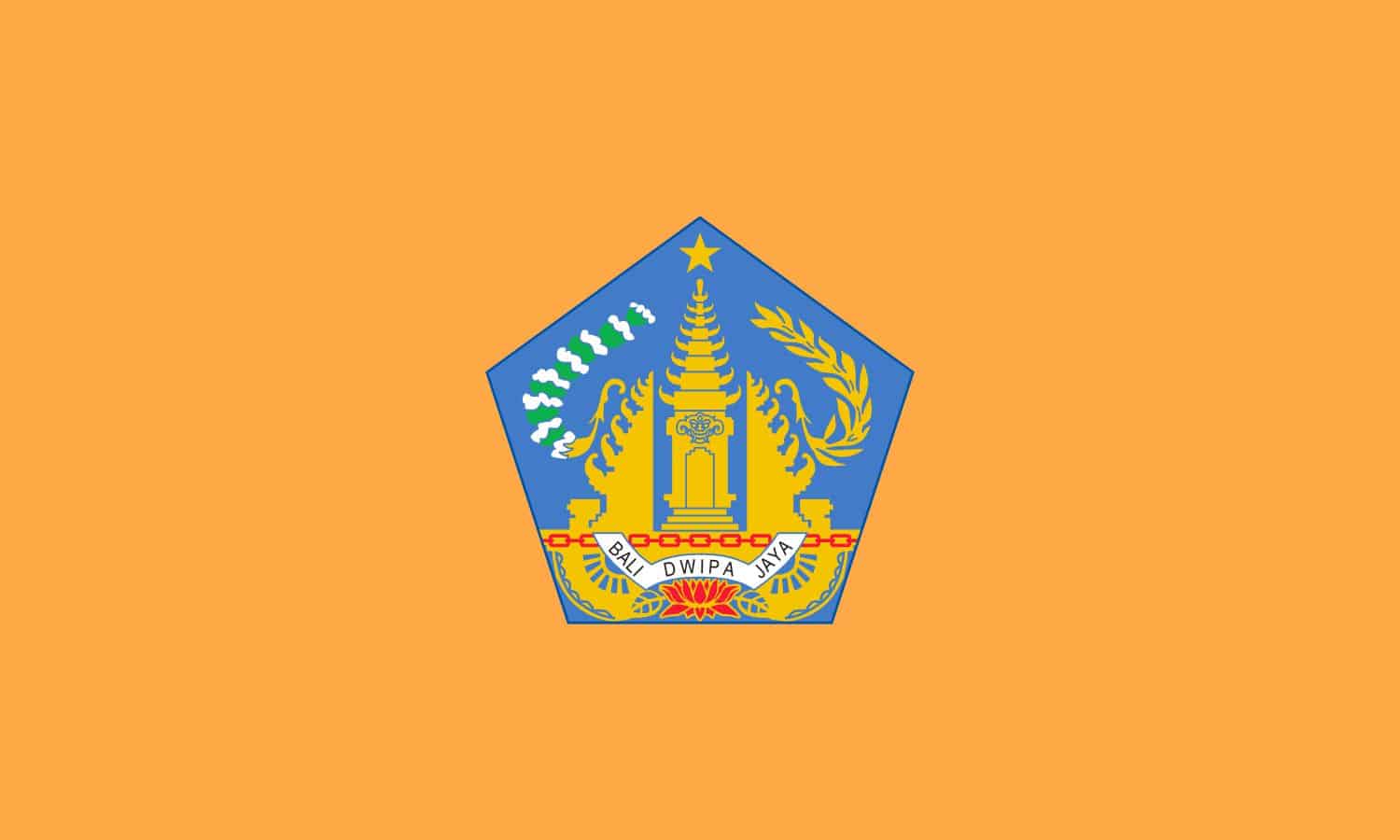 StickerTalk Bali Island Flag Vinyl Sticker, 5 inches by 3 inches