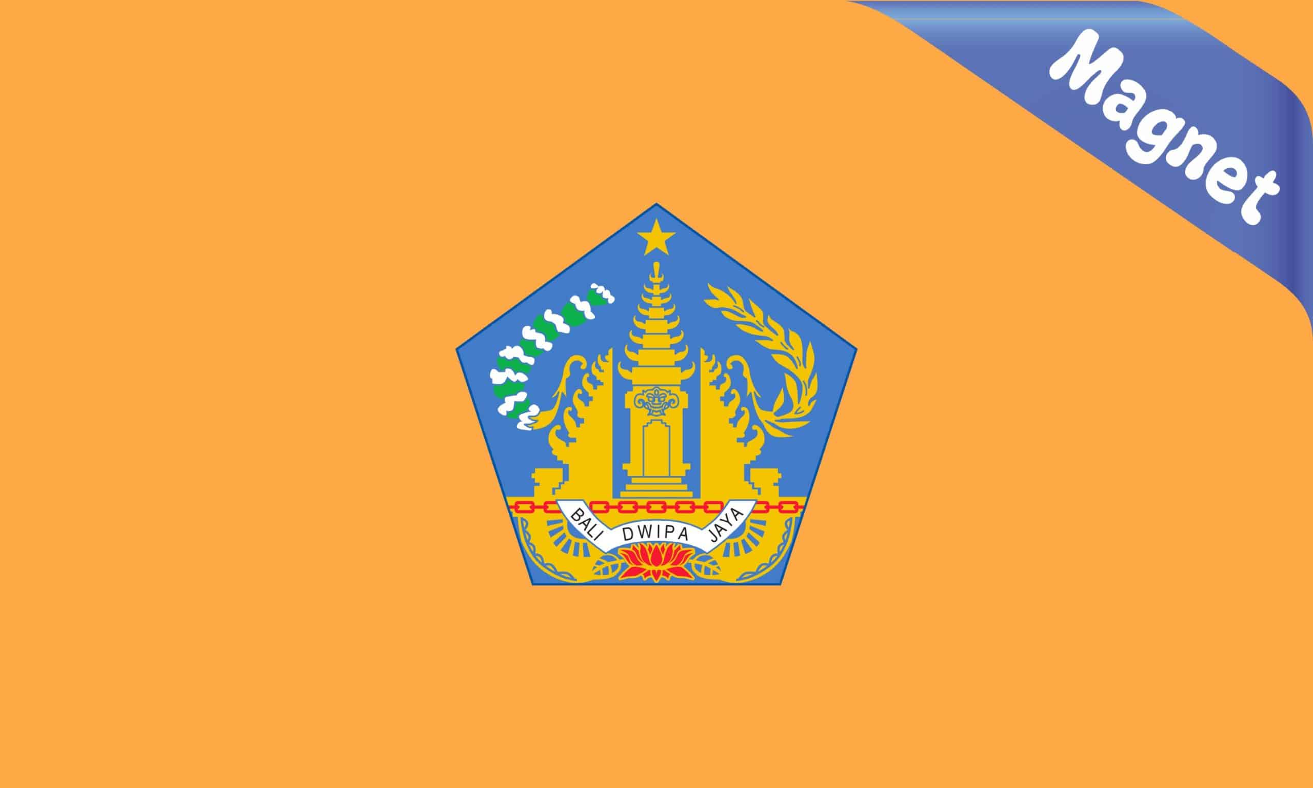 StickerTalk Bali Island Flag Magnet, 5 inches by 3 inches