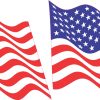 StickerTalk Waving USA Flag Vinyl Sticker Sheet, 3 inches by 2 inches