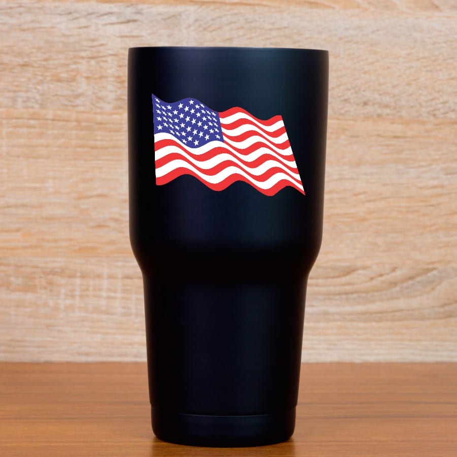 StickerTalk Waving USA Flag Vinyl Sticker Sheet, 3 inches by 2 inches