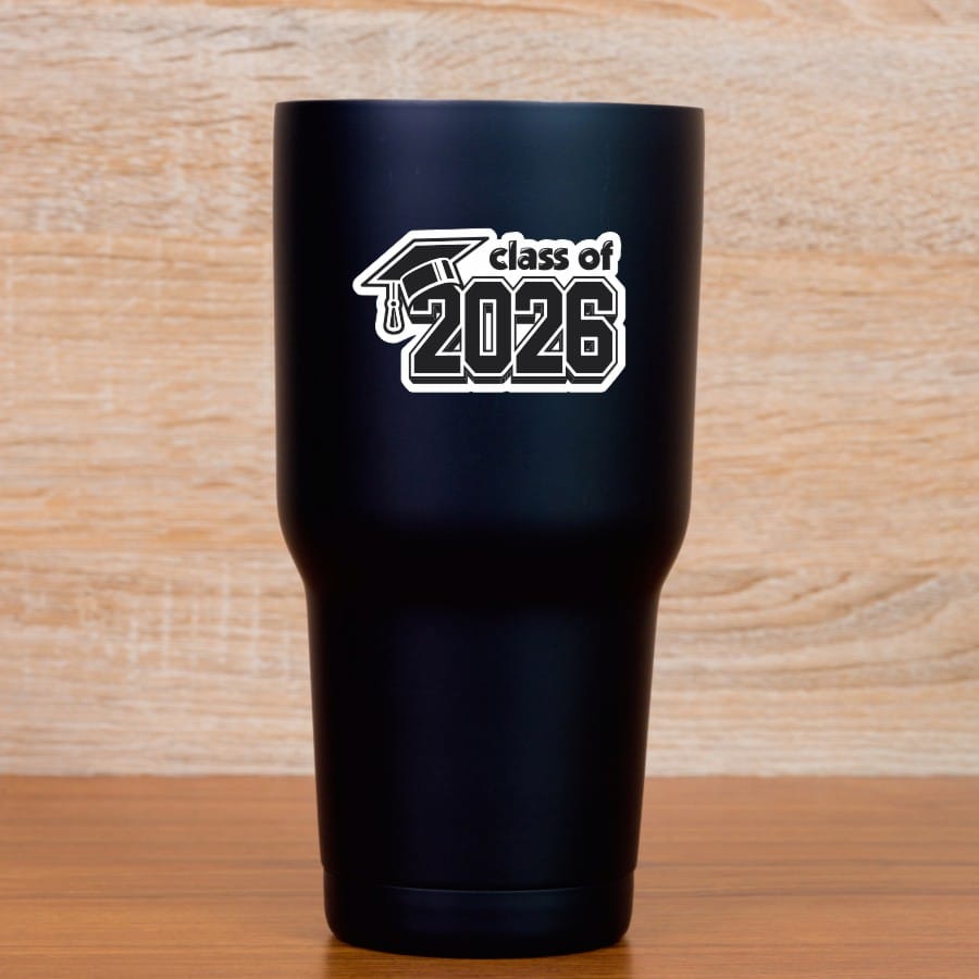 StickerTalk Class of 2026 Graduation Vinyl Sticker Sheet, 2.5 inches by 1.5 inches