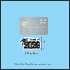 StickerTalk Class of 2026 Graduation Vinyl Sticker Sheet, 2.5 inches by 1.5 inches