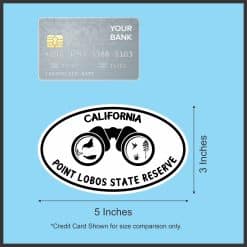 StickerTalk Point Lobos State Reserve California Oval Sticker, 5 inches by 3 inches