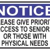 StickerTalk Priority Access to Seniors or Those with Physical Needs Magnet, 5 inches by 3.5 inches