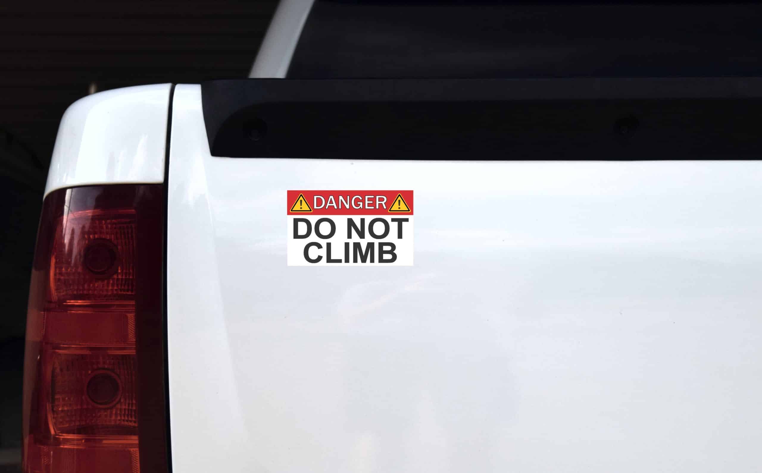 StickerTalk Danger Do Not Climb Vinyl Sticker, 5 inches by 3 inches