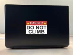 StickerTalk Danger Do Not Climb Vinyl Sticker, 5 inches by 3 inches