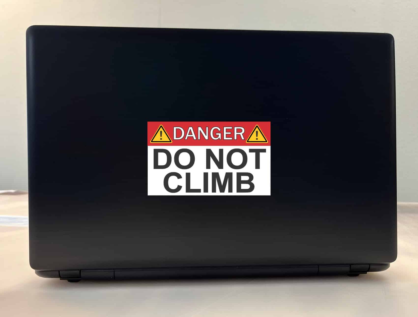 StickerTalk Danger Do Not Climb Vinyl Sticker, 5 inches by 3 inches