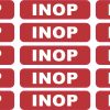 StickerTalk INOP Red Vinyl Sticker Sheet, 2 inches by 0.5 inches