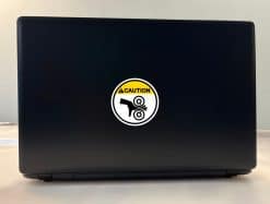 StickerTalk Hand Entanglement Rollers Caution Vinyl Sticker Sheet, 3 inches by 3 inches