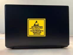 StickerTalk Attention Observe Precautions for Handling ESD Vinyl Sticker, 4 inches by 4 inches