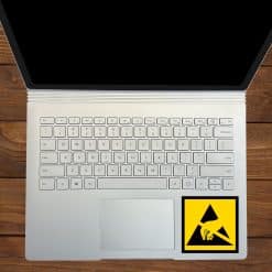 StickerTalk ESD Susceptibility Symbol Vinyl Sticker Sheet, 3 inches by 3 inches