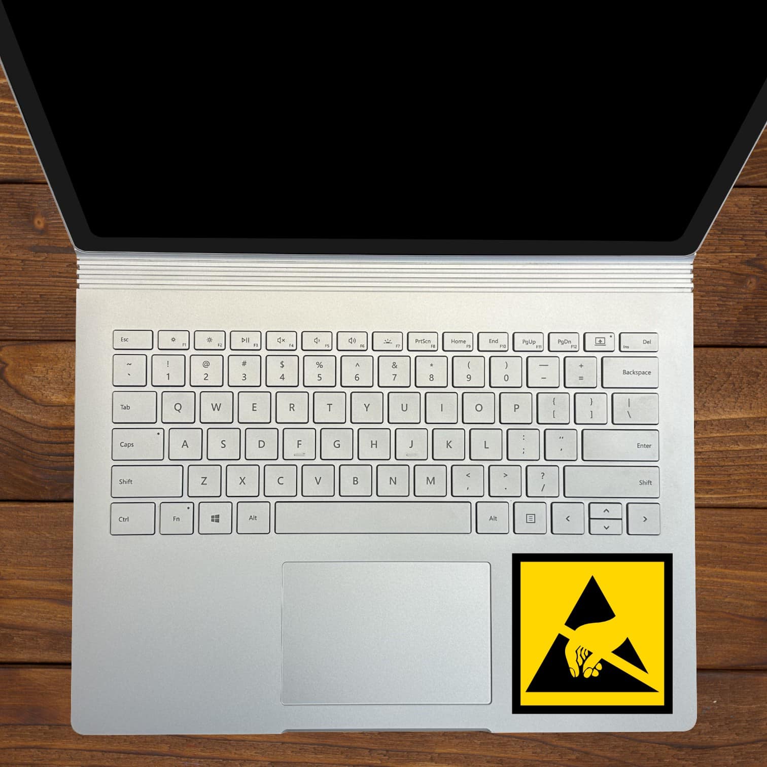 StickerTalk ESD Susceptibility Symbol Vinyl Sticker Sheet, 3 inches by 3 inches