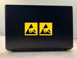 StickerTalk ESD Susceptibility Symbol Vinyl Sticker Sheet, 3 inches by 3 inches