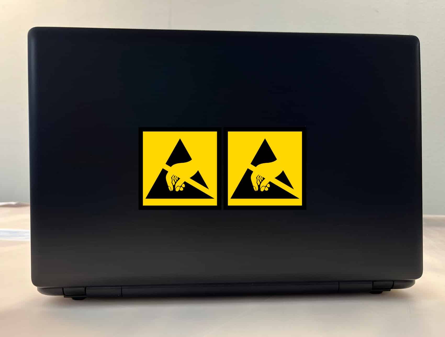StickerTalk ESD Susceptibility Symbol Vinyl Sticker Sheet, 3 inches by 3 inches