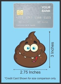 StickerTalk Monster Poop Vinyl Sticker Sheet, 2.75 inches by 3 inches