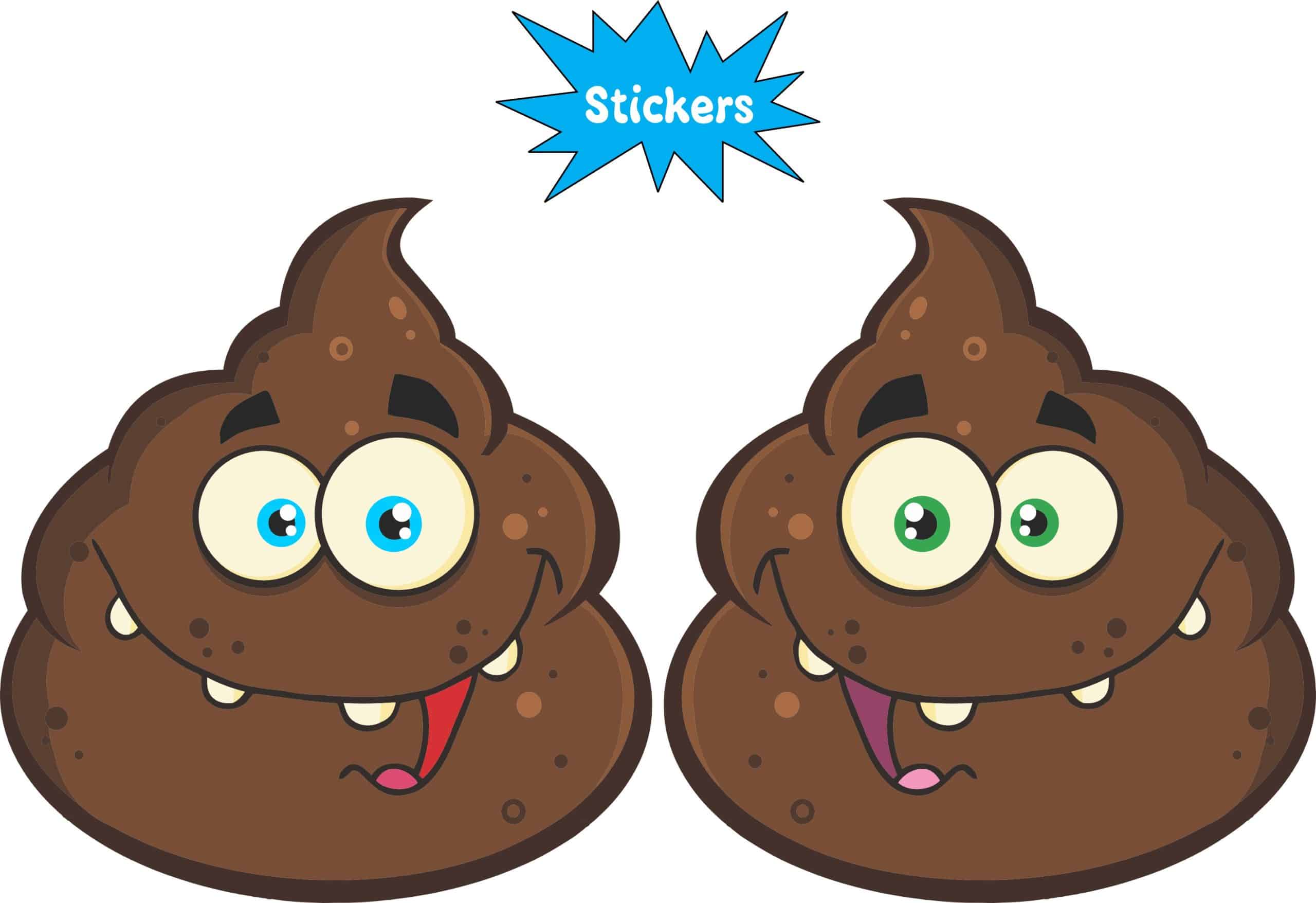 StickerTalk Monster Poop Vinyl Sticker Sheet, 2.75 inches by 3 inches