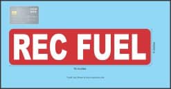 StickerTalk Rec Fuel Vinyl Sticker, 16 inches by 4 inches