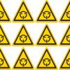 StickerTalk Electrostatic Sensitive Devices Symbol Vinyl Sticker Sheet, 1.5 inches by 1.5 inches
