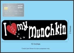 red heart shape, white paw prints, playful typography - vinyl removable sticker