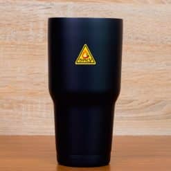 StickerTalk Caution Spicy Flaming Chili Pepper Stickers, 1 inch by 1 inch