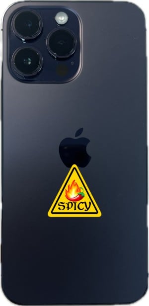 StickerTalk Caution Spicy Flaming Chili Pepper Stickers, 1 inch by 1 inch
