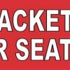 StickerTalk Life Jackets Under Seats Sticker, 10 inches by 3 inches
