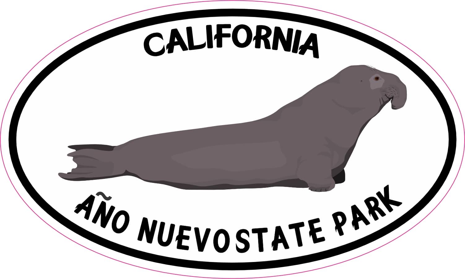 StickerTalk Año Nuevo State Park Sticker, 5 inches by 3 inches